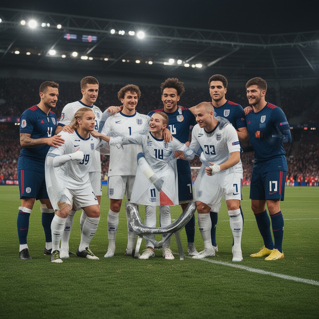 AI-generated illustration of England national football team