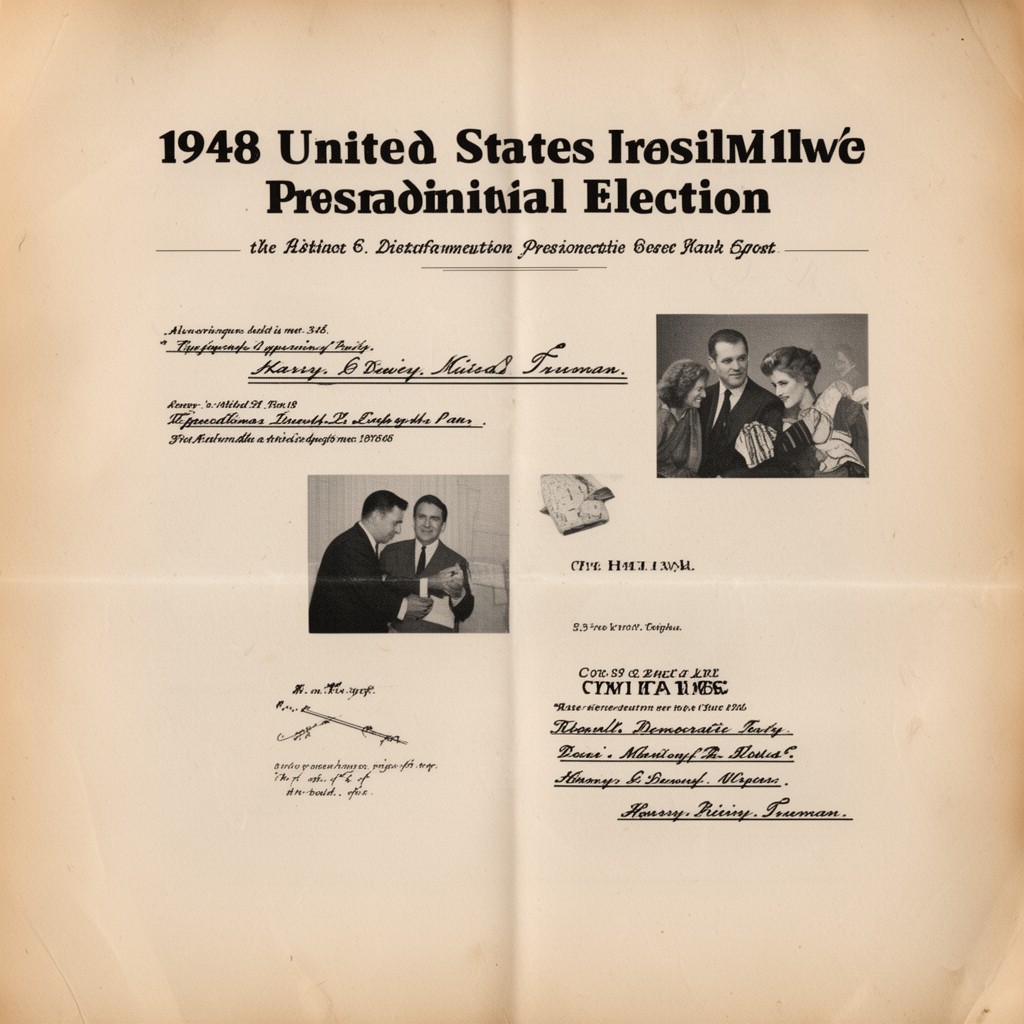 AI-generated illustration of 1948 United States presidential election