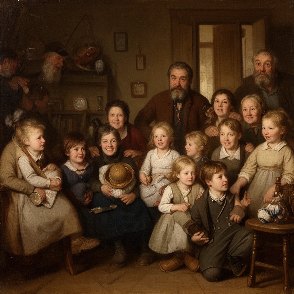 AI-generated illustration of The Hatch Family