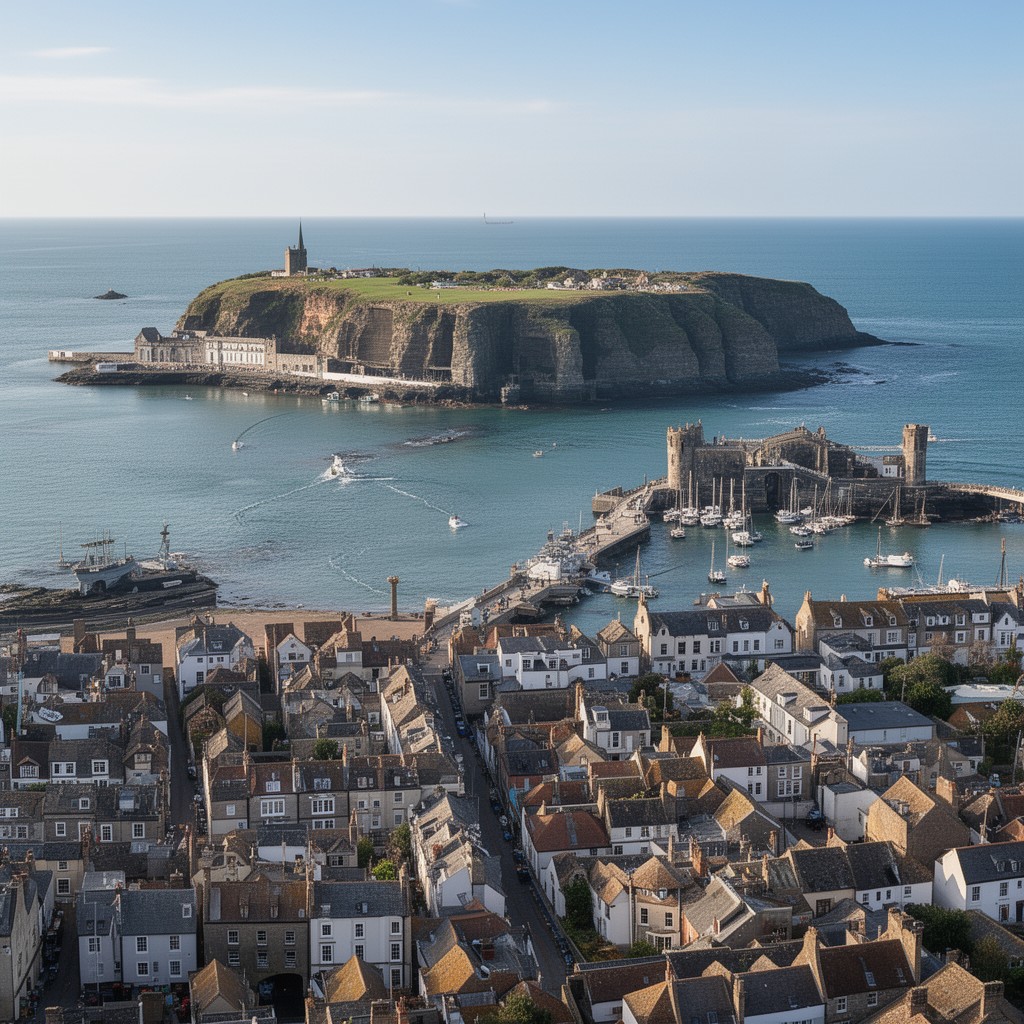 AI-generated illustration of Portland, Dorset, England