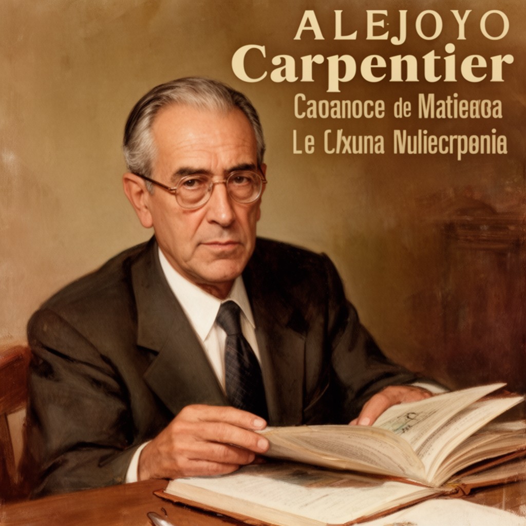AI-generated illustration of Alejo Carpentier