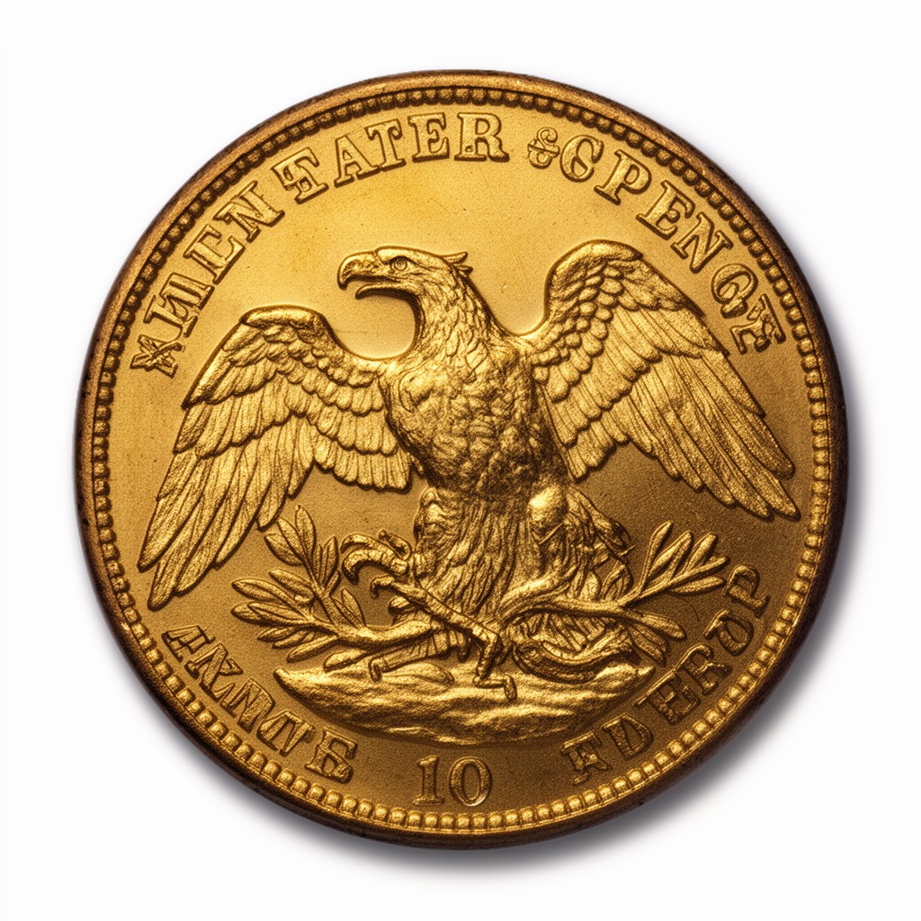 AI-generated illustration of Eagle (10-dollar gold coin)