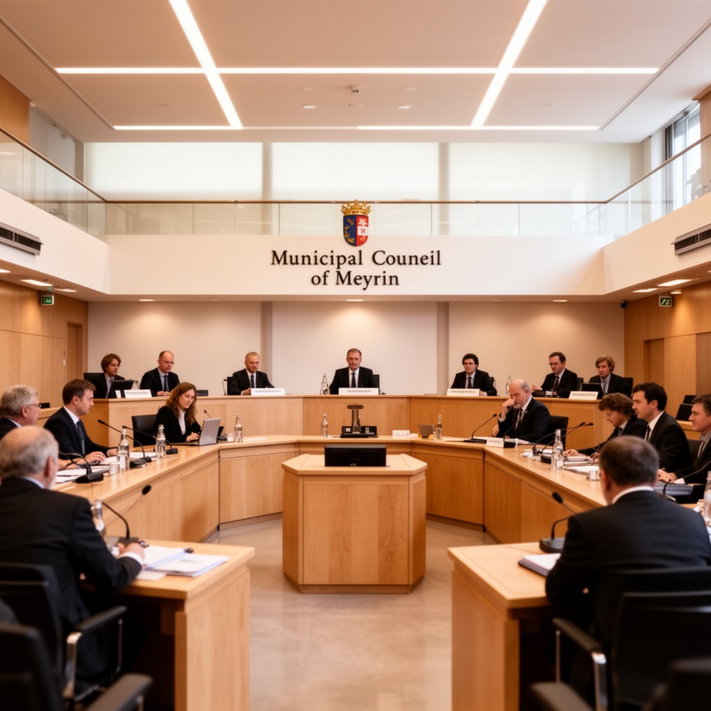 AI-generated illustration of Municipal council of Meyrin