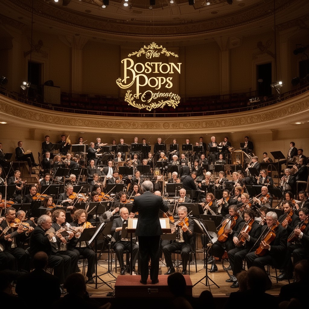 AI-generated illustration of Boston Pops Orchestra