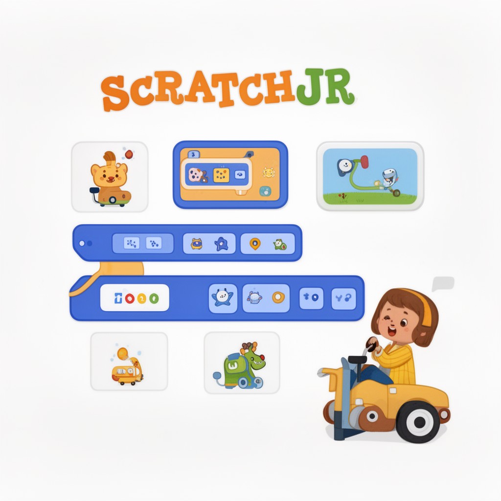 AI-generated illustration of ScratchJr