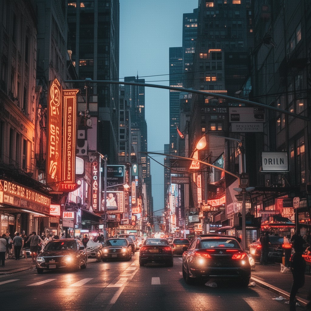 AI-generated illustration of 42nd Street