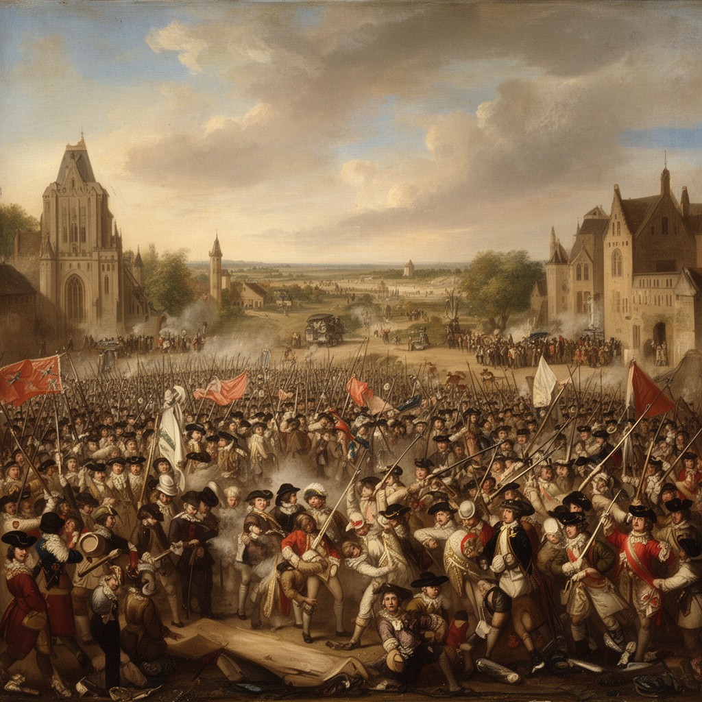 AI-generated illustration of Battle of Oudenarde