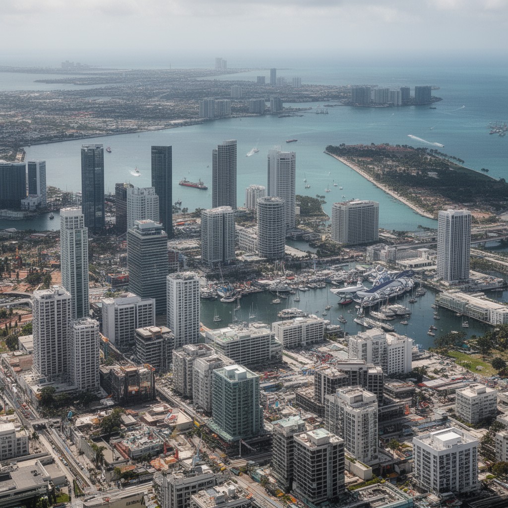 AI-generated illustration of Miami metropolitan area