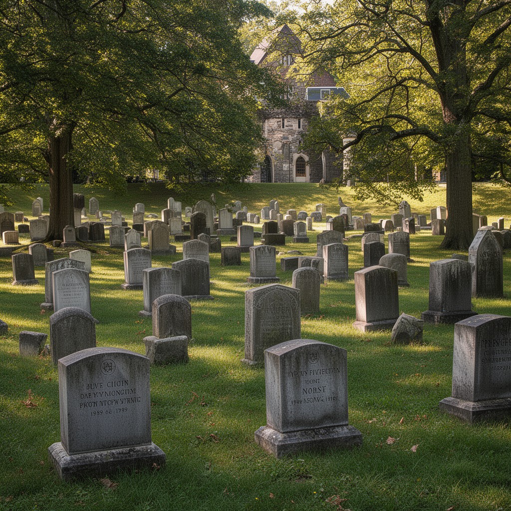 AI-generated illustration of Princeton Cemetery