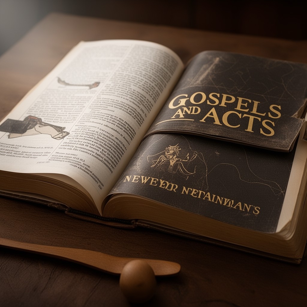 AI-generated illustration of Gospels and Acts