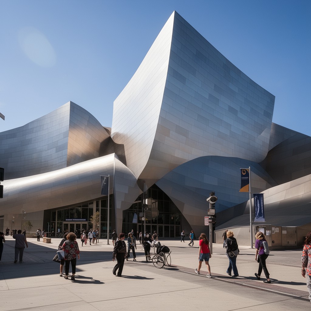 AI-generated illustration of Walt Disney Concert Hall