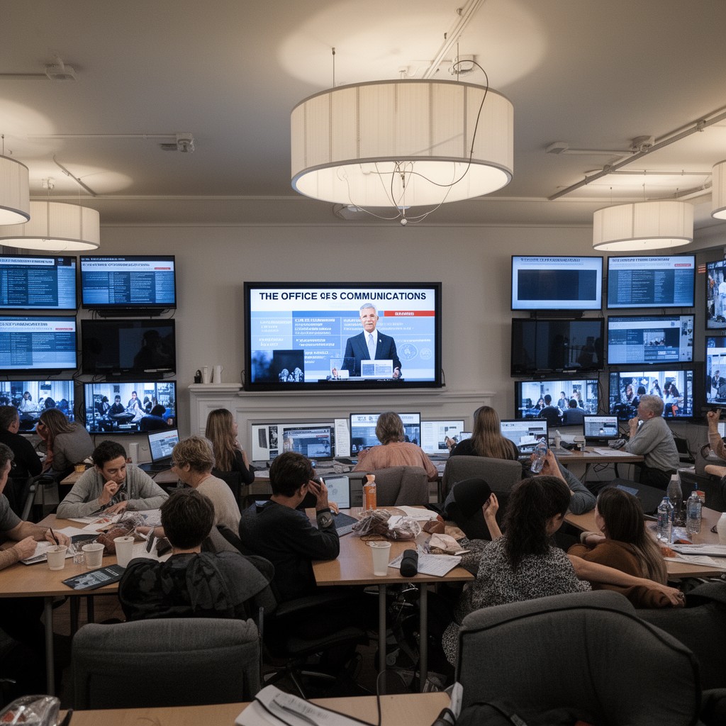 AI-generated illustration of Office of Communications