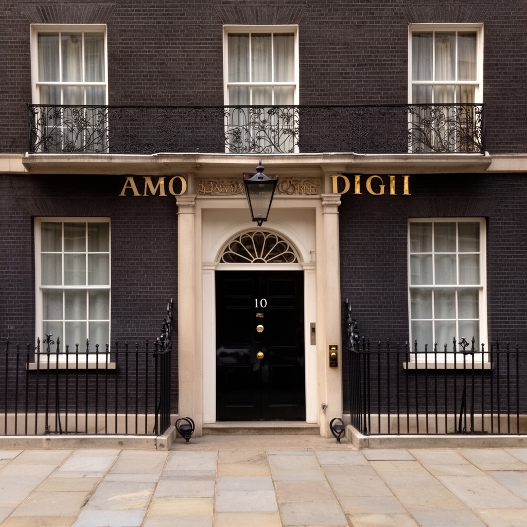 AI-generated illustration of 11 Downing Street