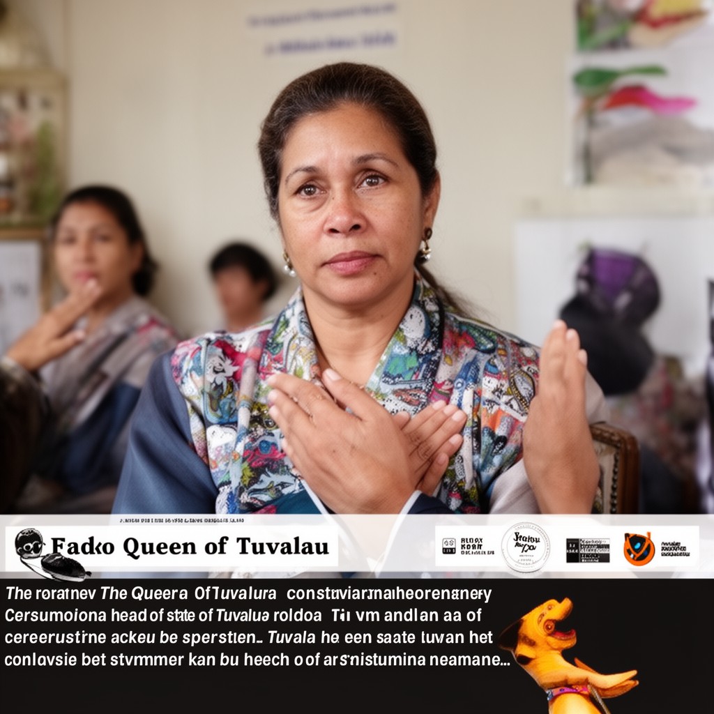AI-generated illustration of Queen of Tuvalu