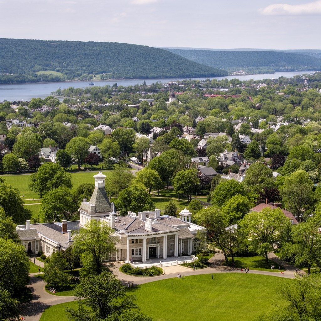 AI-generated illustration of Hyde Park, New York, United States