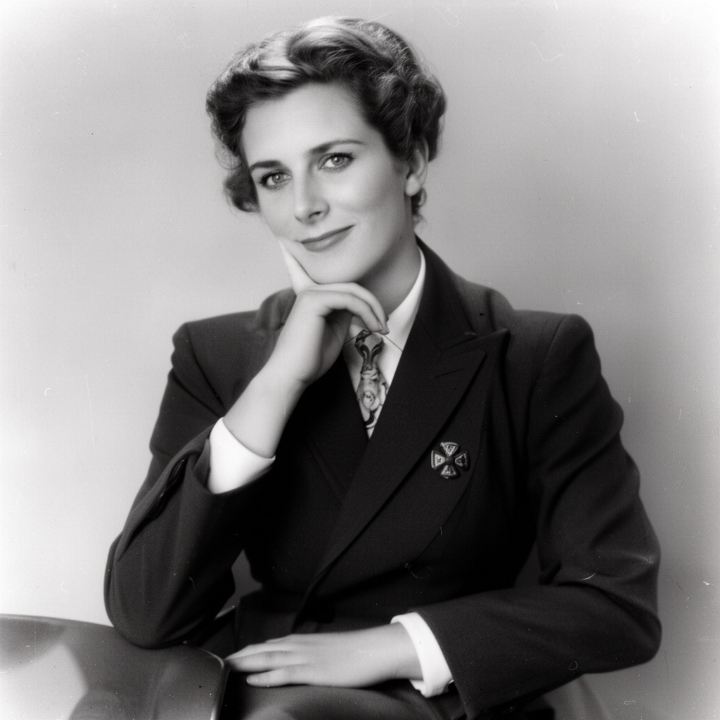 AI-generated illustration of Eva Braun
