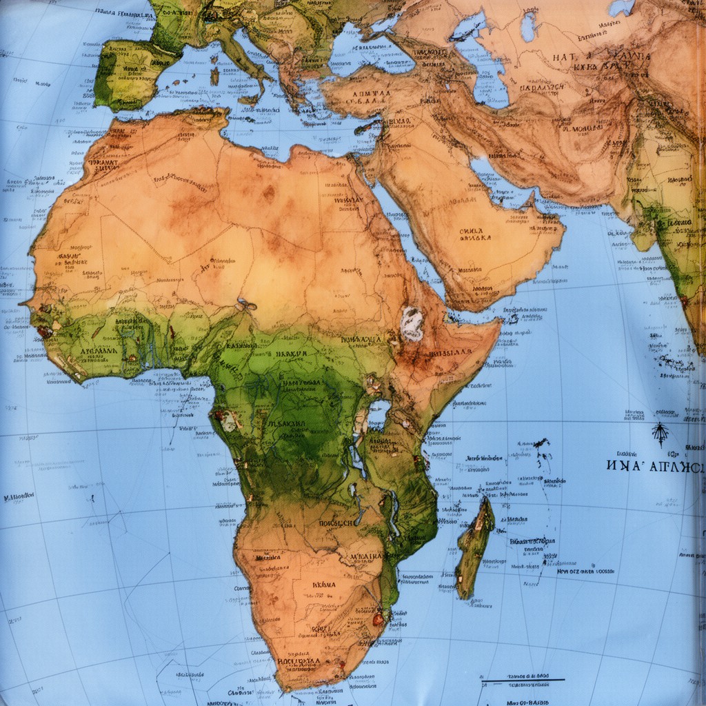 AI-generated illustration of West Africa