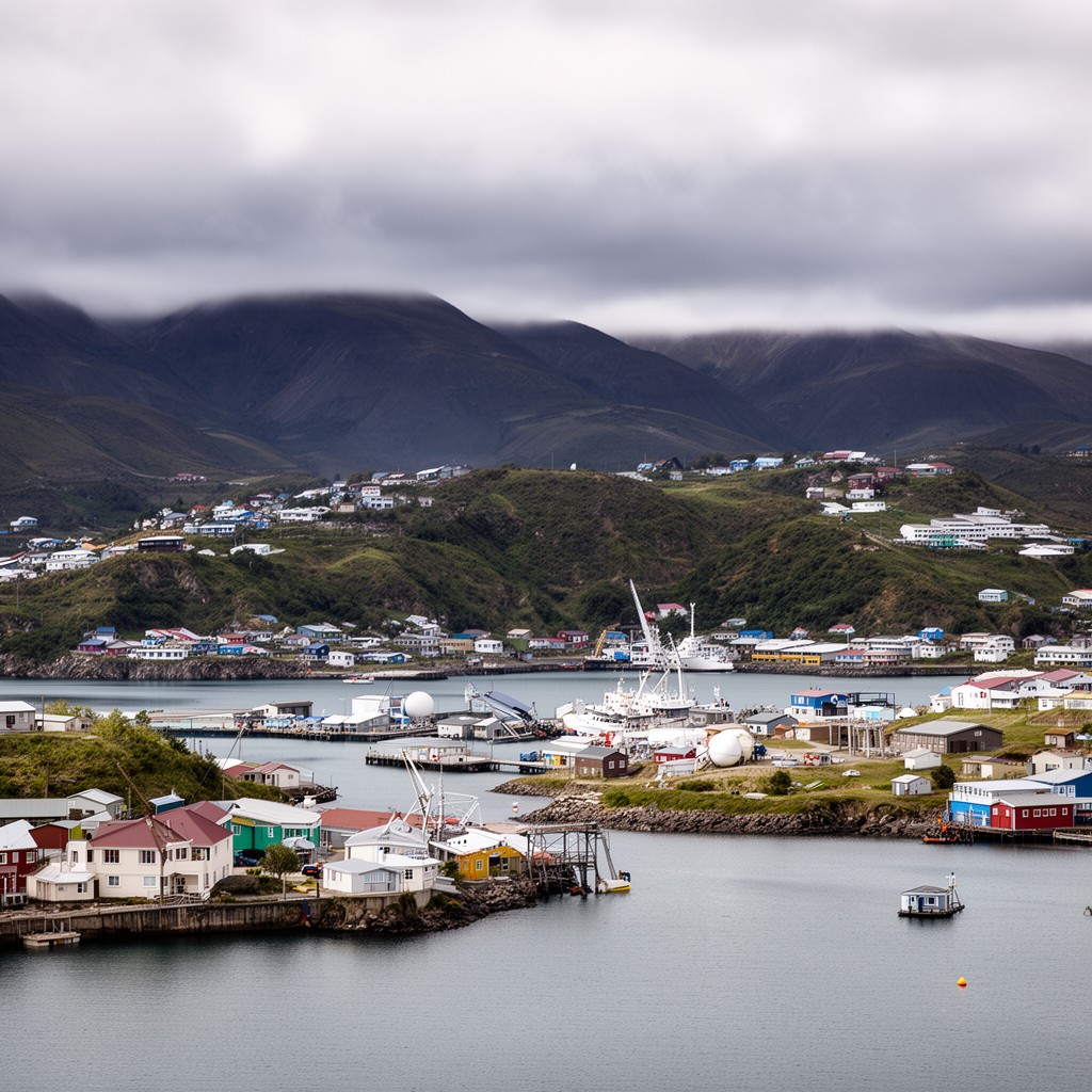 AI-generated illustration of Puerto Williams