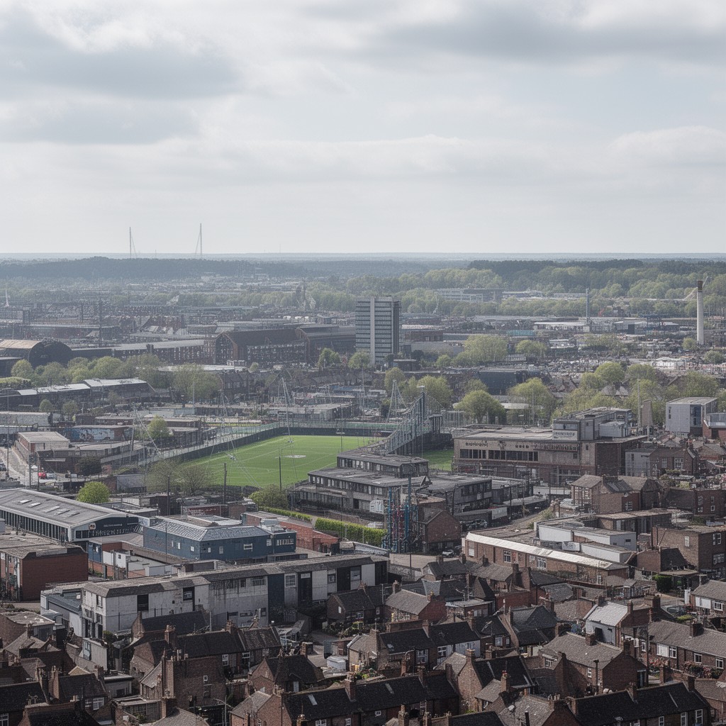 AI-generated illustration of Trafford