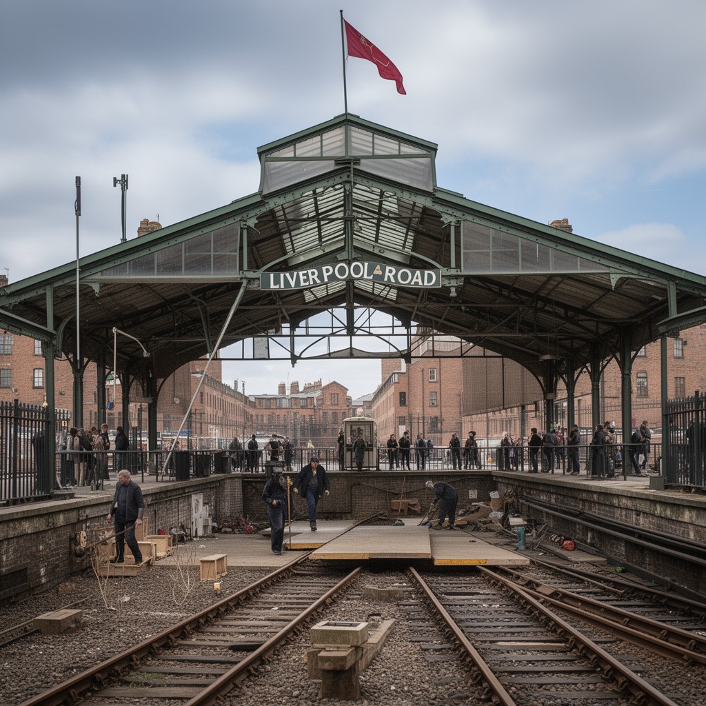 AI-generated illustration of Liverpool Road railway station