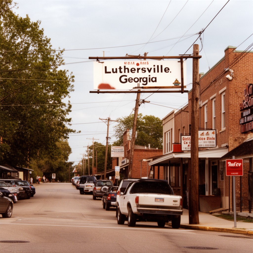 AI-generated illustration of Luthersville, Georgia