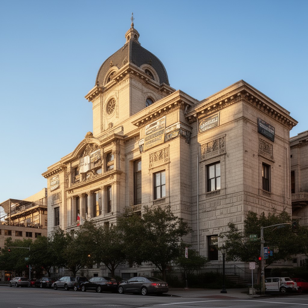 AI-generated illustration of Portland City Hall
