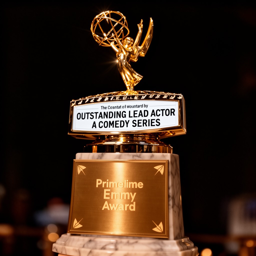 AI-generated illustration of Primetime Emmy Award for Outstanding Lead Actor in a Comedy Series