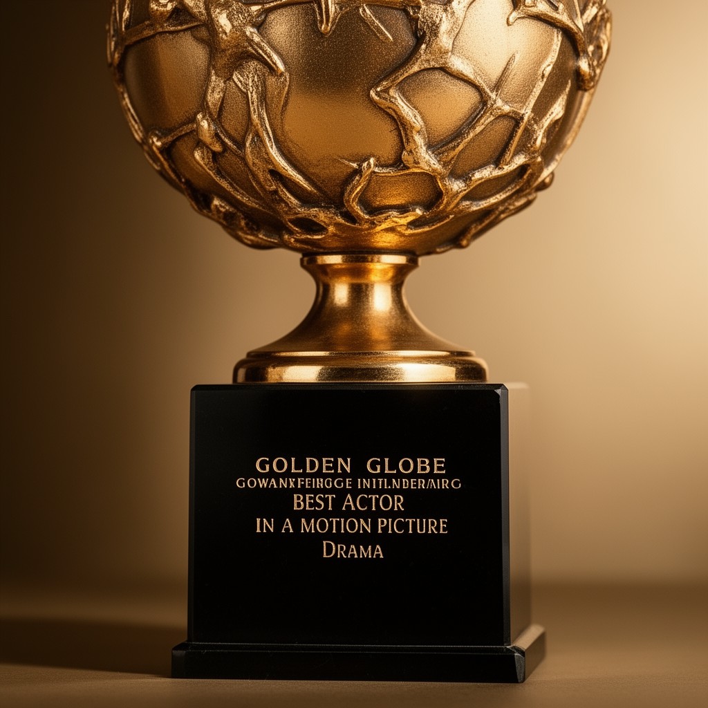AI-generated illustration of Golden Globe Award for Best Actor in a Motion Picture – Drama