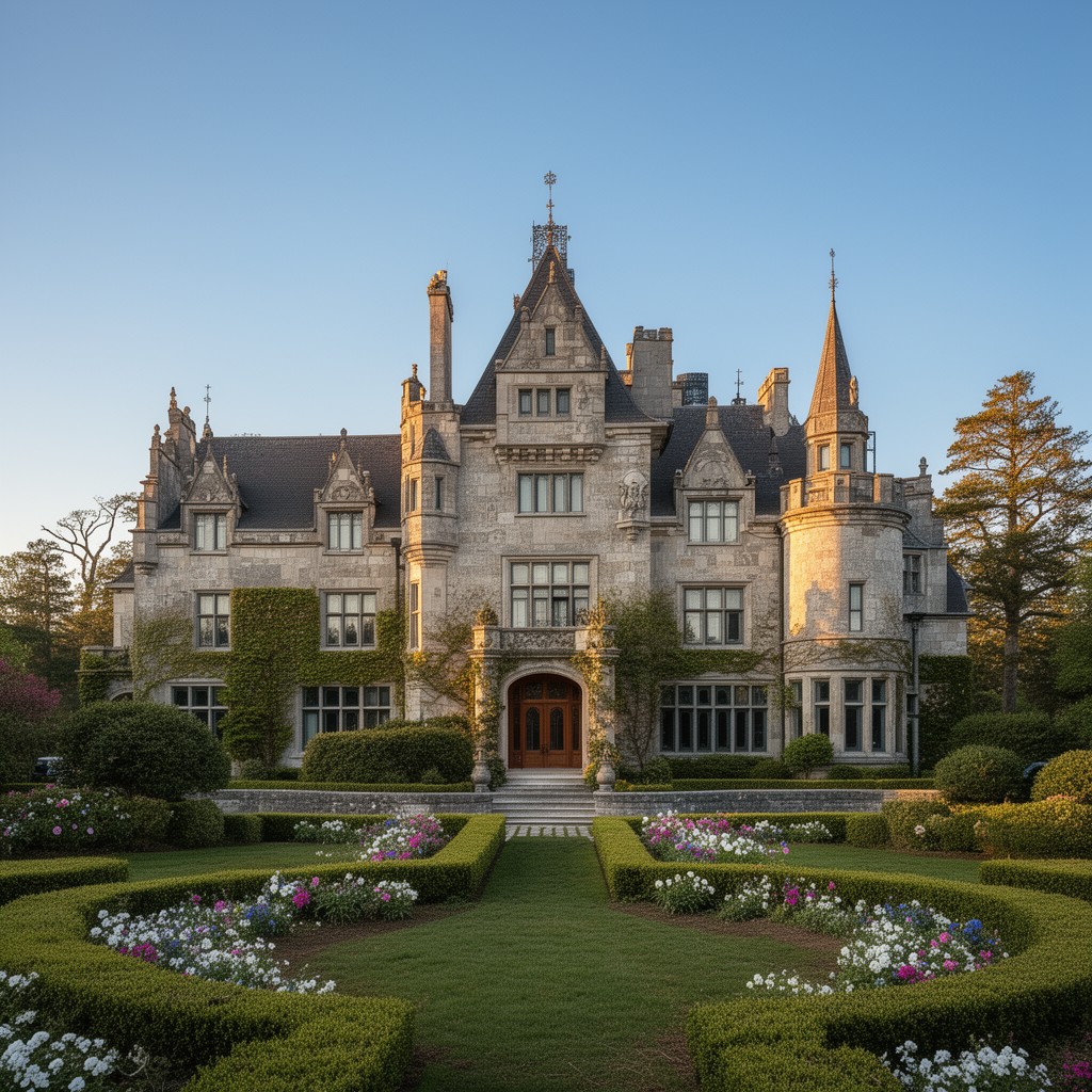 AI-generated illustration of Oheka Castle