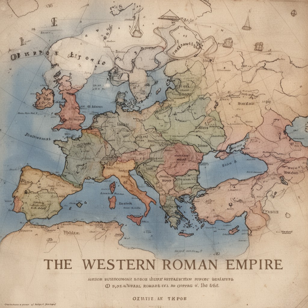 AI-generated illustration of Western Roman Empire