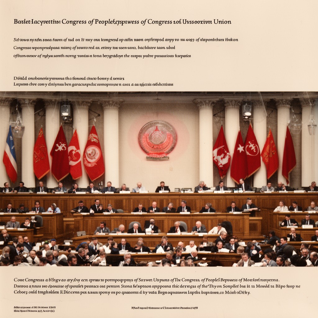 AI-generated illustration of Congress of People's Deputies of the Soviet Union