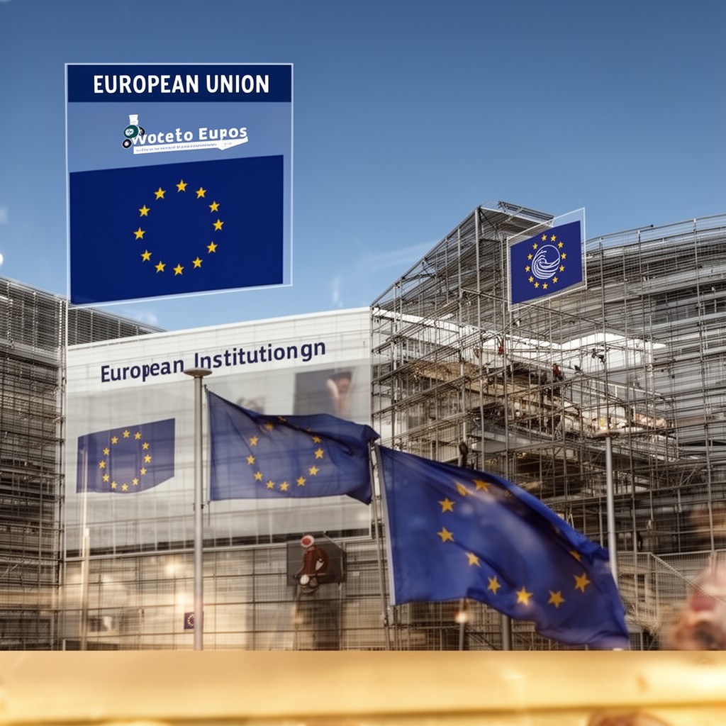 AI-generated illustration of European institutions