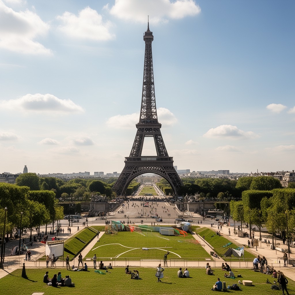 AI-generated illustration of Champ de Mars