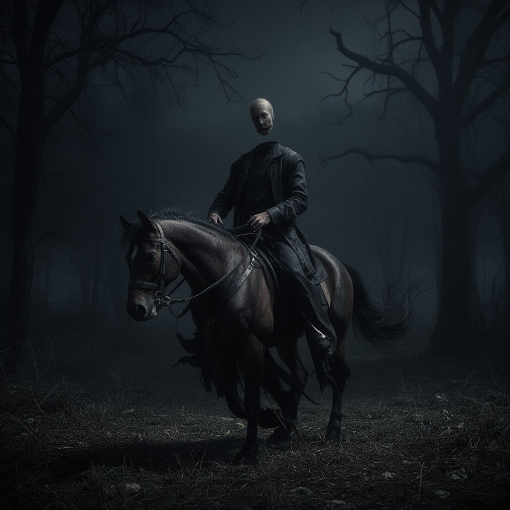 AI-generated illustration of Headless Horseman