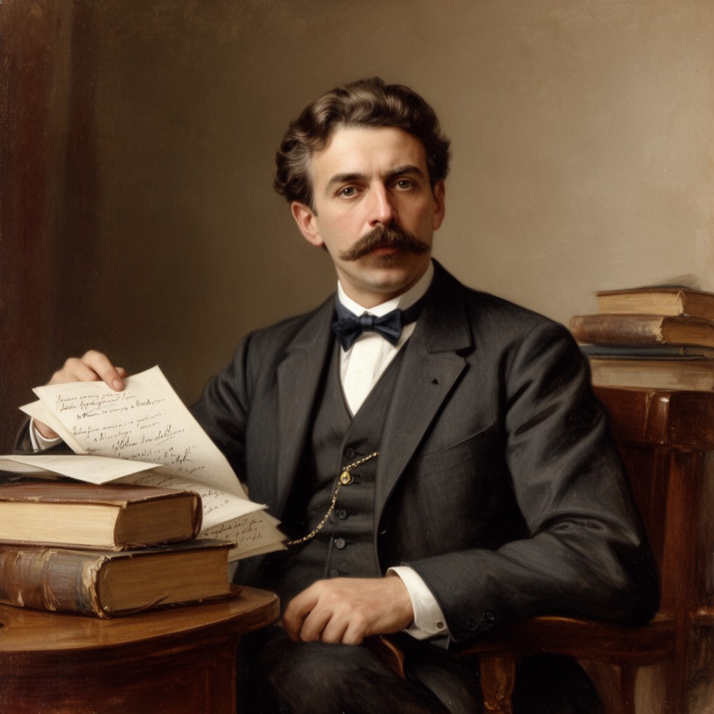 AI-generated illustration of Émile Zola