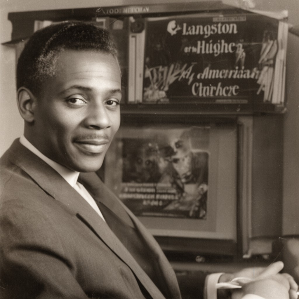 AI-generated illustration of Langston Hughes