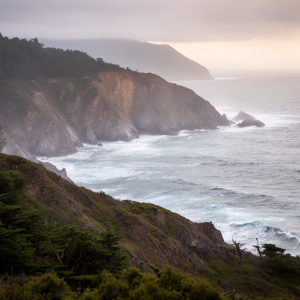 AI-generated illustration of Cape Mendocino
