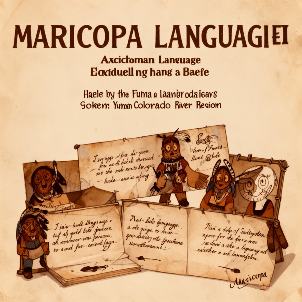 AI-generated illustration of Maricopa language