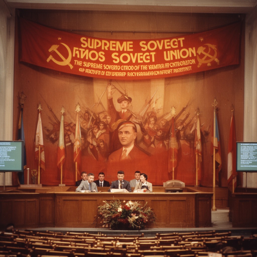 AI-generated illustration of Supreme Soviet of the Soviet Union