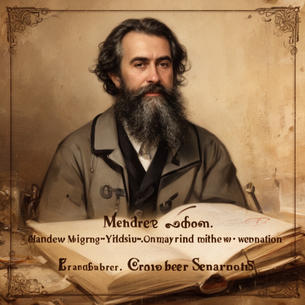AI-generated illustration of Mendele Mocher Sforim
