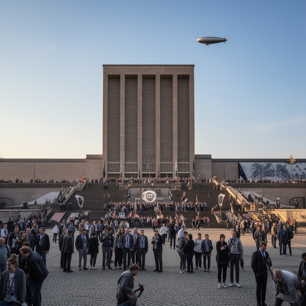 AI-generated illustration of Zeppelin Field