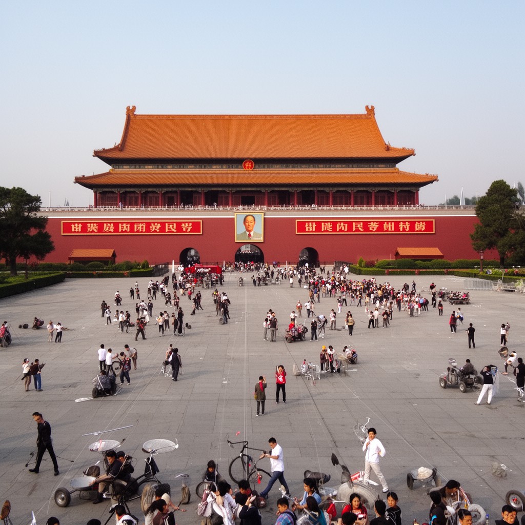AI-generated illustration of Tiananmen Square