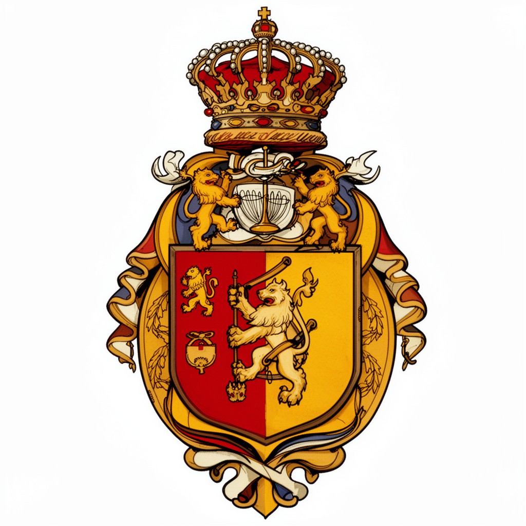 AI-generated illustration of Coat of arms of Belgium