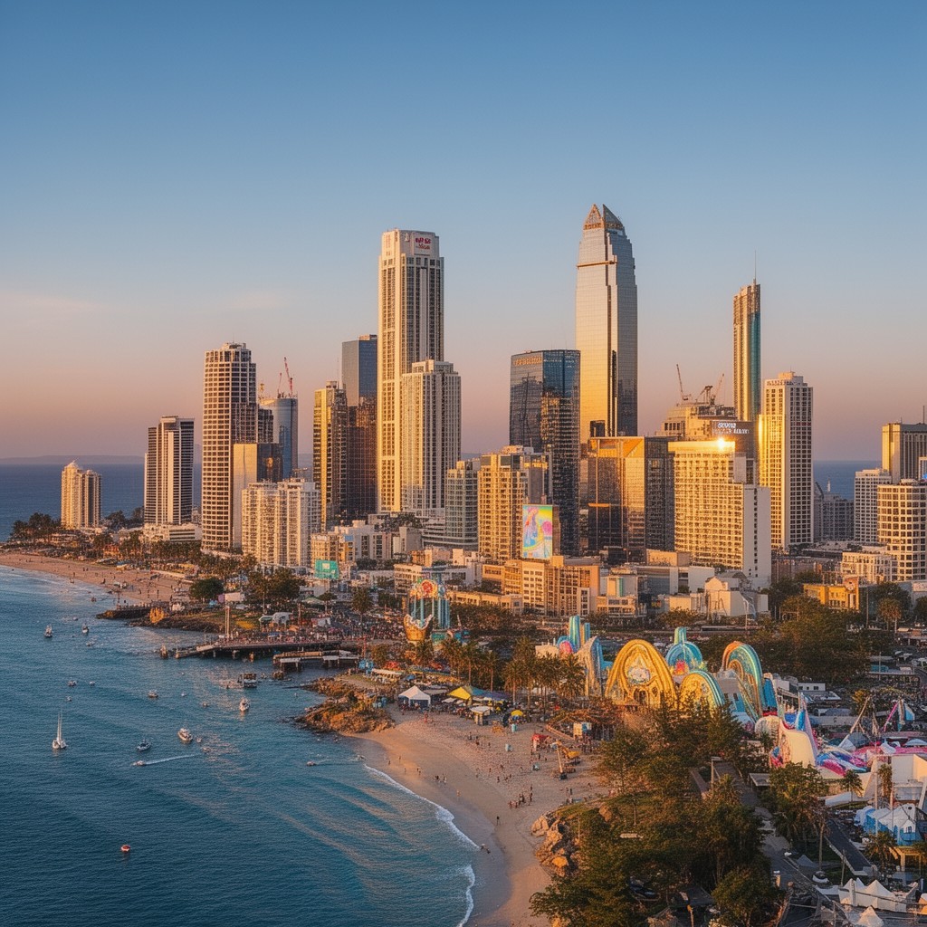 AI-generated illustration of Gold Coast