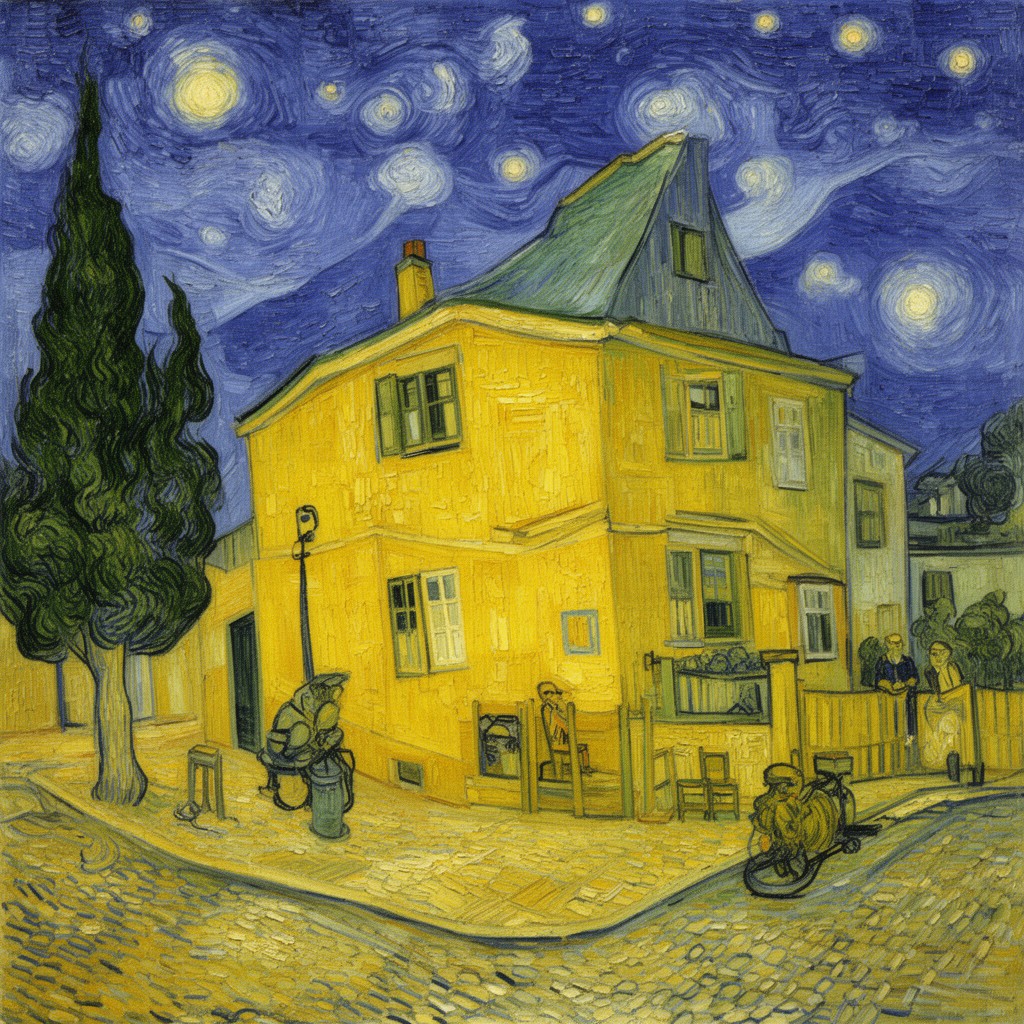 AI-generated illustration of The Yellow House