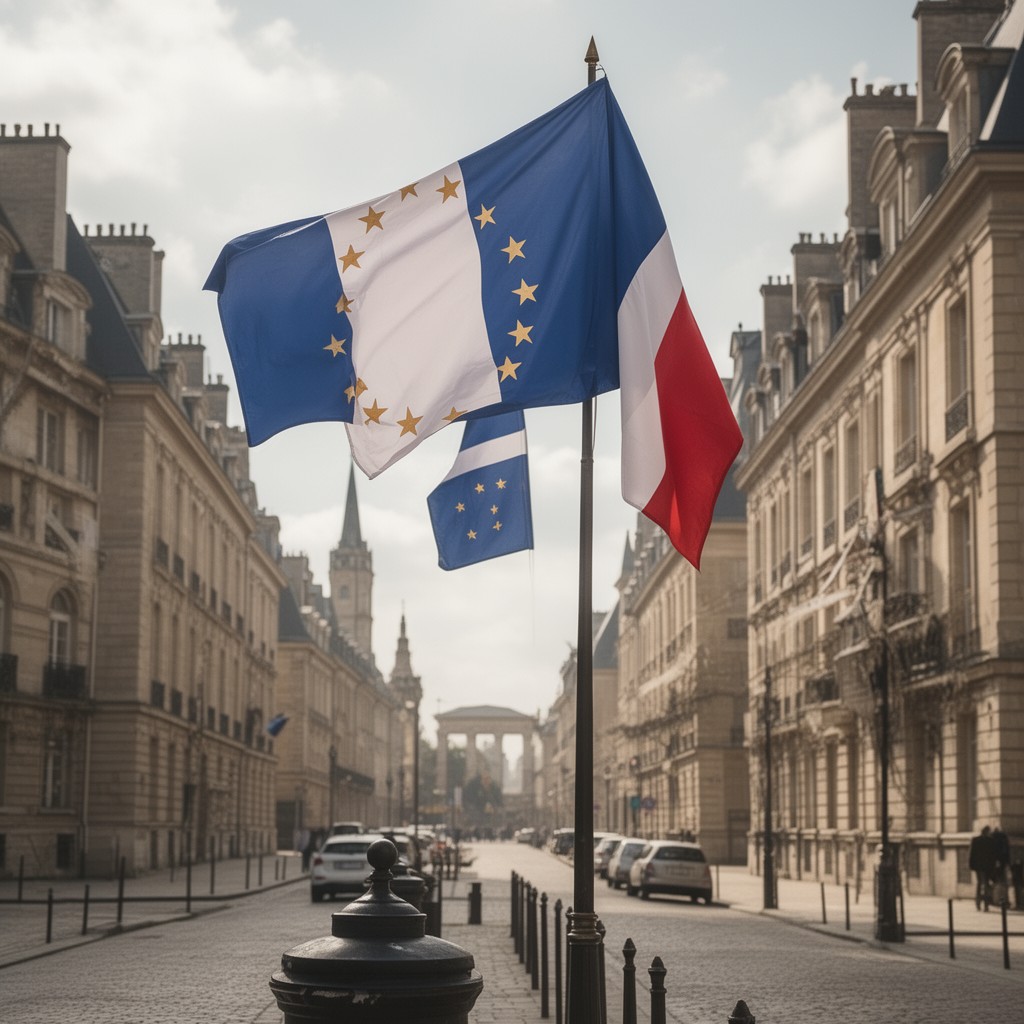 AI-generated illustration of Standard of the Prime Minister of France