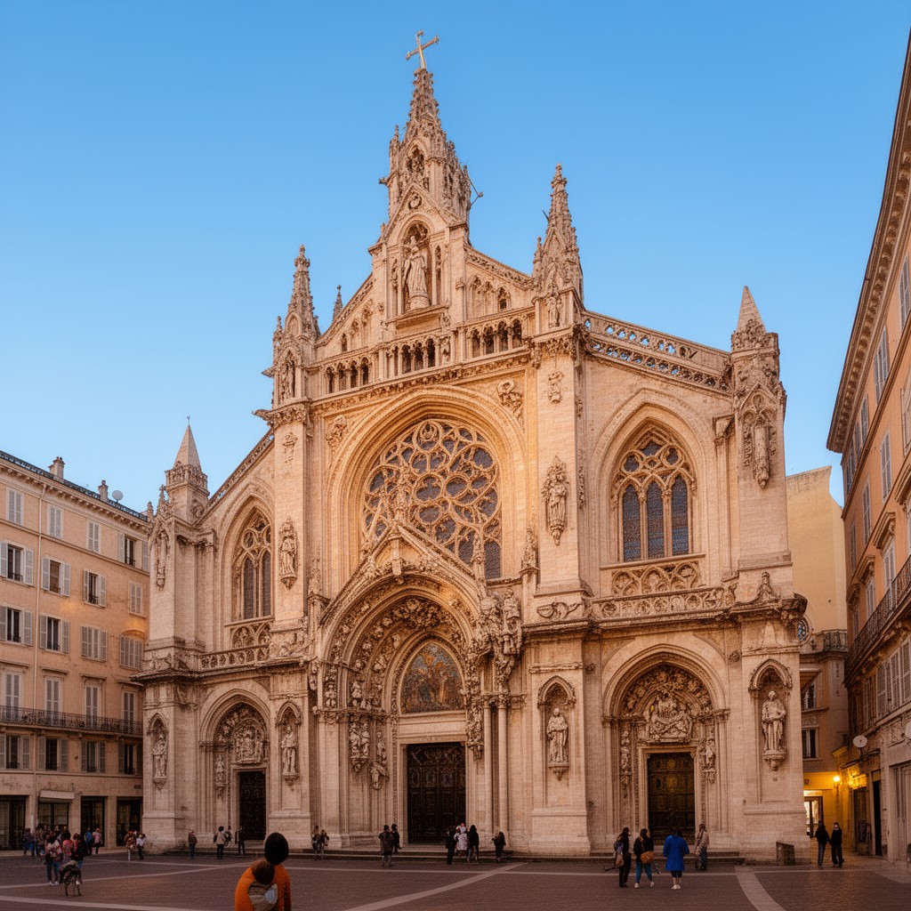 AI-generated illustration of Nice Cathedral