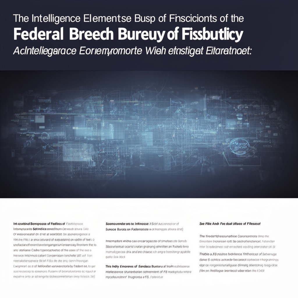 AI-generated illustration of intelligence elements of the Federal Bureau of Investigation