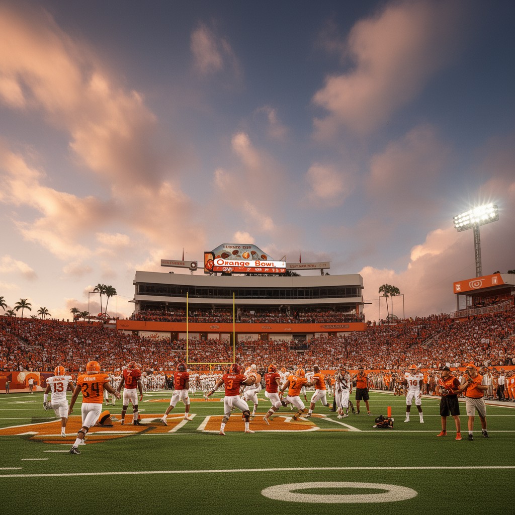 AI-generated illustration of Orange Bowl