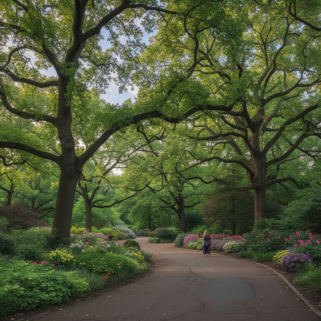 AI-generated illustration of Arnold Arboretum